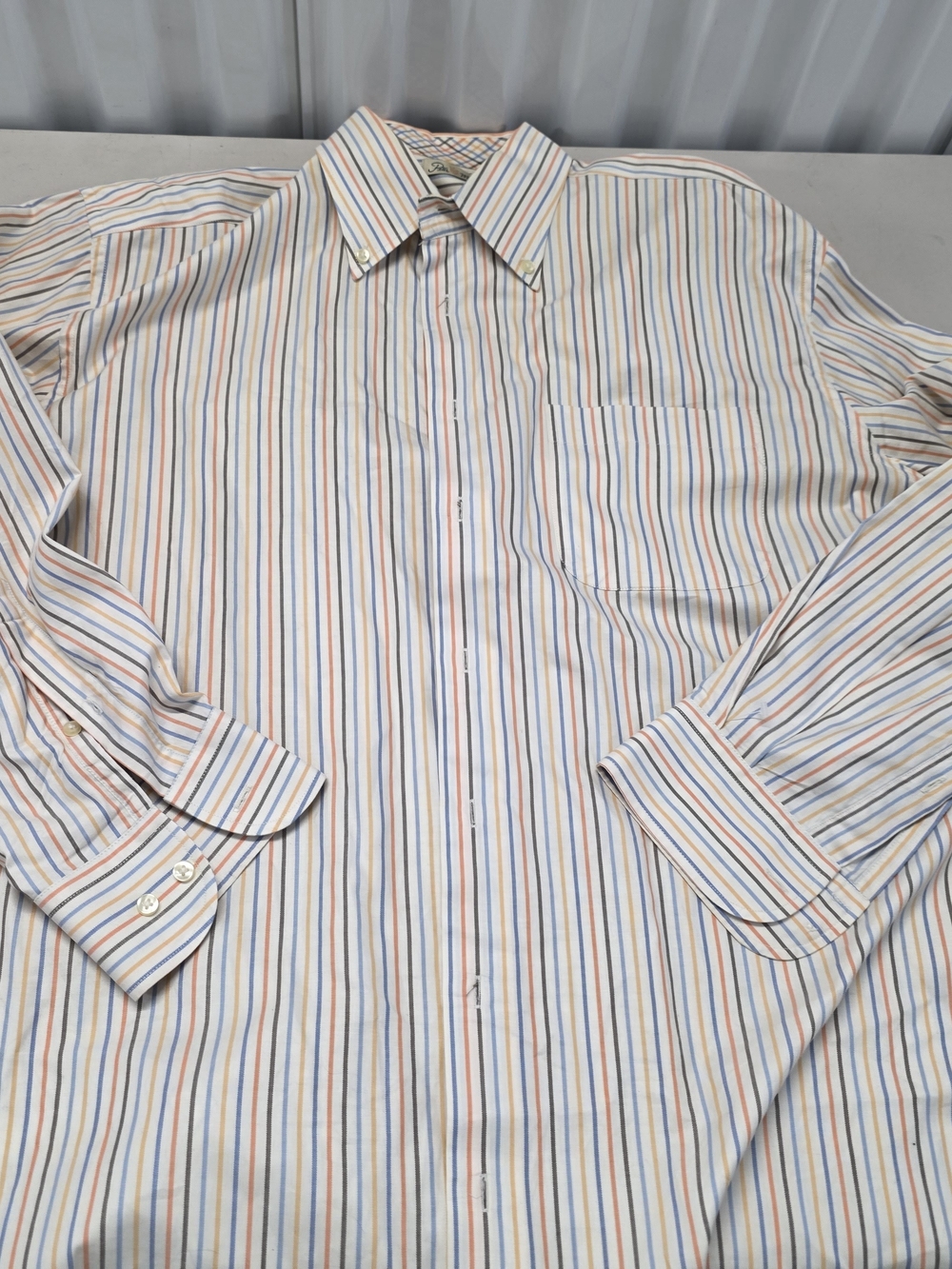 Peter Millar Striped Button Down Shirt Men's Size Large